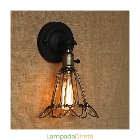 Cerca de estilo industrial americano malha de ferro bronze arandela decorativa Cerca de estilo industrial americano malha de ferro bronze arandela decorativa