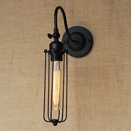 Luminária de parede minimalista, preta fosca, estilo country americano, para sala de estar, quarto, varanda, abajur de cabeceira