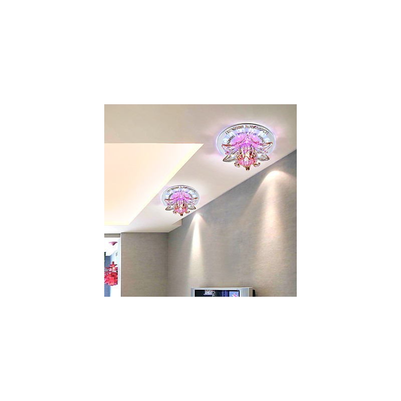 Lâmpada de teto de cristal circular, tubo de luz para absorver luz de lâmpada de cúpula