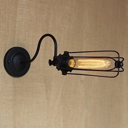 Luminária de parede minimalista, preta fosca, estilo country americano, para sala de estar, quarto, varanda, abajur de cabeceira