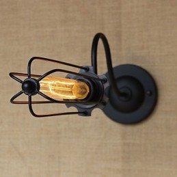 Luminária de parede minimalista, preta fosca, estilo country americano, para sala de estar, quarto, varanda, abajur de cabeceira
