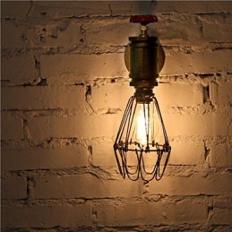 Luminárias de parede vintage industriais de canos de água, loft, luz Edison para bar, restaurante, luminárias de parede, iluminação