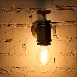 Luminárias de parede vintage industriais de canos de água, loft, luz Edison para bar, restaurante, luminárias de parede, iluminação
