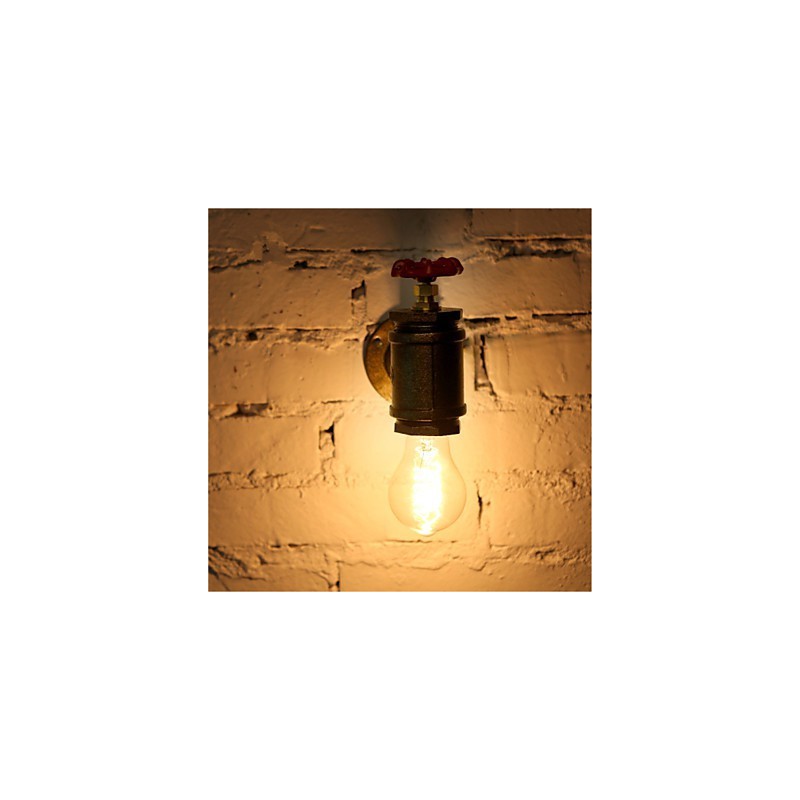 Luminárias de parede vintage industriais de canos de água, loft, luz Edison para bar, restaurante, luminárias de parede, iluminação
