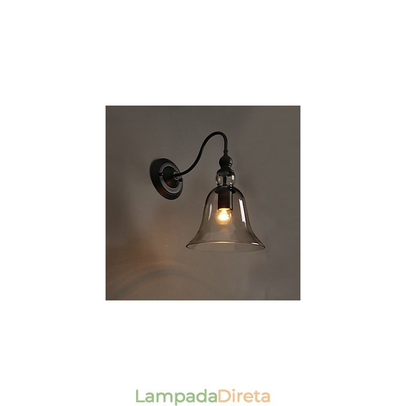 Luminária de parede de cristal criativa para jardim Bell Restaurando caminhos antigos Luz
