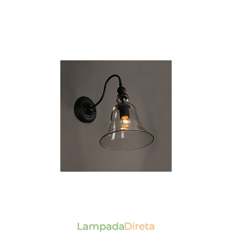 Luminária de parede de cristal criativa para jardim Bell Restaurando caminhos antigos Luz