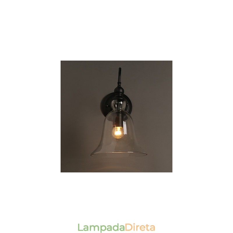 Luminária de parede de cristal criativa para jardim Bell Restaurando caminhos antigos Luz