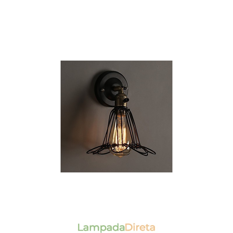 American Country Loft Restaurando Antigos Caminhos Luminária de Parede Luminária de Parede de Ferro Forjado