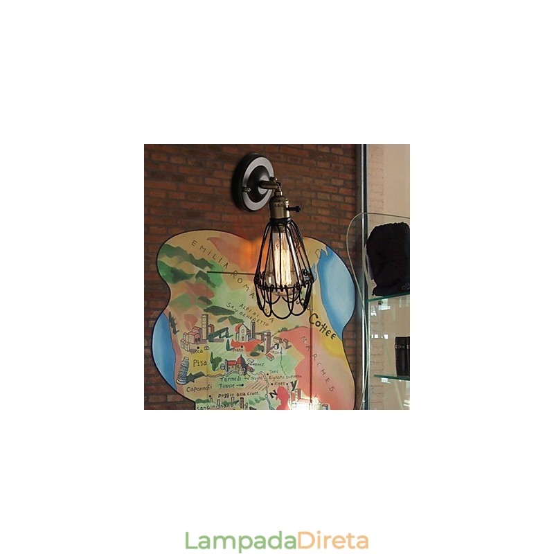 American Country Loft Restaurando Antigos Caminhos Luminária de Parede Luminária de Parede de Ferro Forjado