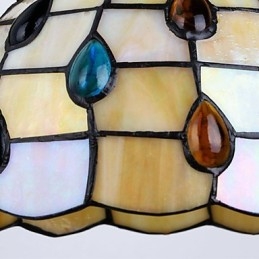 Luminária de parede de ferro forjado criativa rural contratada mediterrânea europeia com luzes de vidro