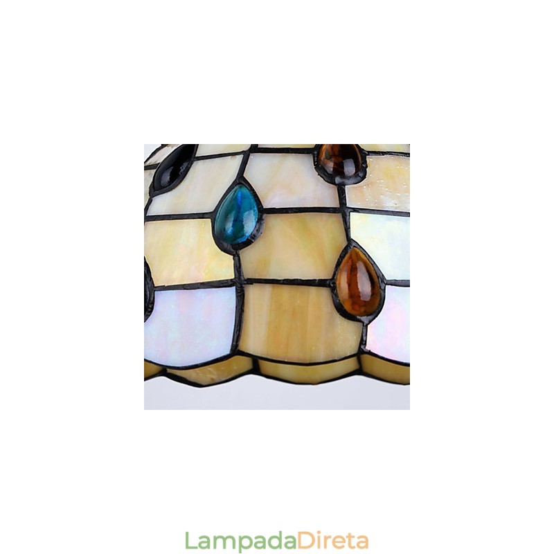 Luminária de parede de ferro forjado criativa rural contratada mediterrânea europeia com luzes de vidro