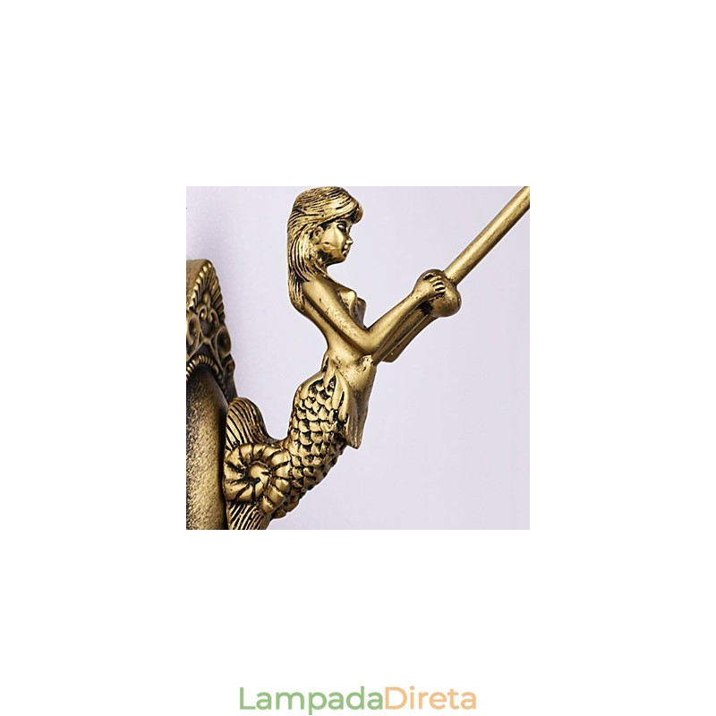 Luminária de parede de ferro forjado criativa rural contratada mediterrânea europeia com luzes de vidro