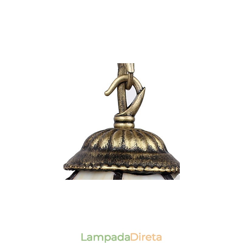 Luminária de parede de ferro forjado criativa rural contratada europeia com luzes de vidro