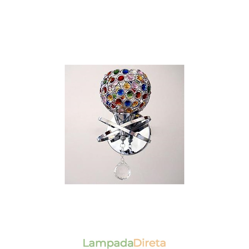 Luminária de parede de cristal de cabeça única