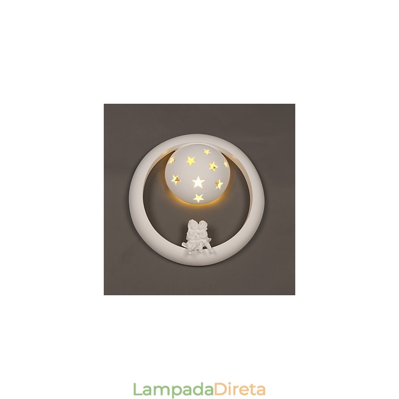 Luzes de parede de varanda de quarto infantil de gesso pastoral doce