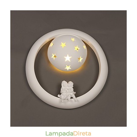 Luzes de parede de varanda de quarto infantil de gesso pastoral doce Luzes de parede de varanda de quarto infantil de gesso pastoral doce