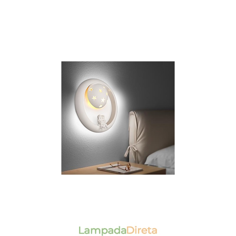 Luzes de parede de varanda de quarto infantil de gesso pastoral doce