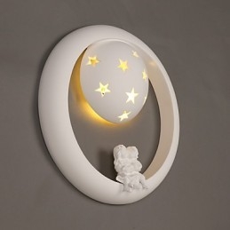 Luzes de parede de varanda de quarto infantil de gesso pastoral doce