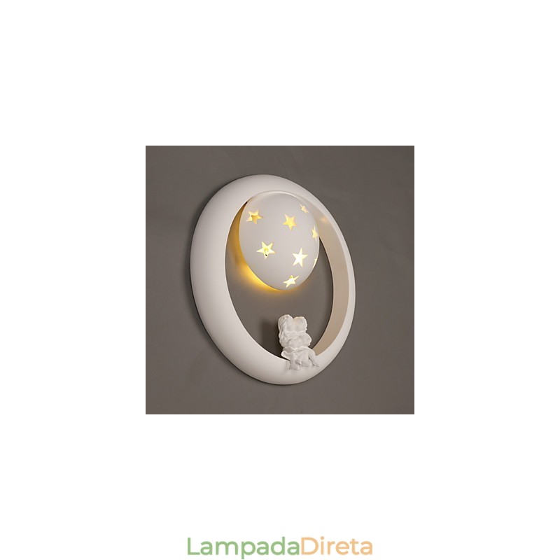 Luzes de parede de varanda de quarto infantil de gesso pastoral doce