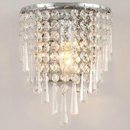 Luminárias de parede de cristal de moda moderna Iluminação de cama Luminária de parede de cristal