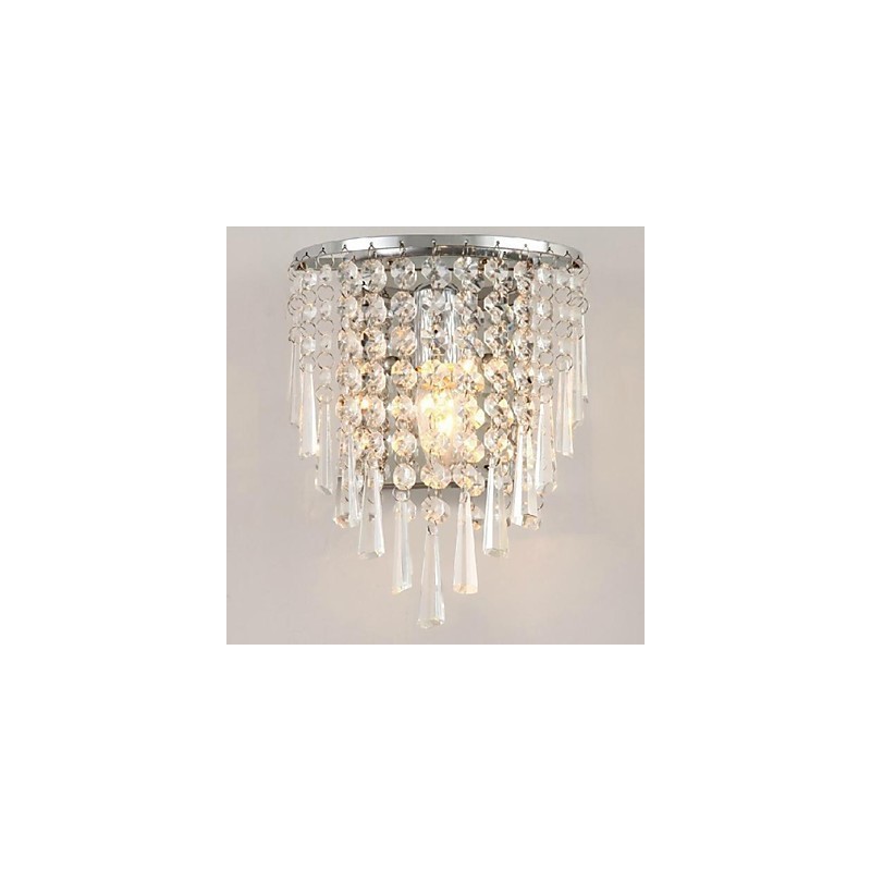 Luminárias de parede de cristal de moda moderna Iluminação de cama Luminária de parede de cristal
