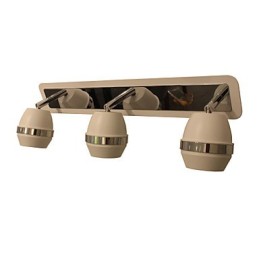 Moderno Esférico Cromado Luzes de Parede Luzes de Banheiro Com 3 Luzes