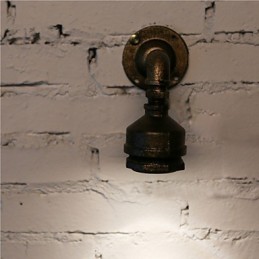 Luminária de parede estilo loft, cano de água de ferro, luminária de parede vintage industrial para iluminação interna de casa