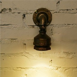 Luminária de parede estilo loft, cano de água de ferro, luminária de parede vintage industrial para iluminação interna de casa