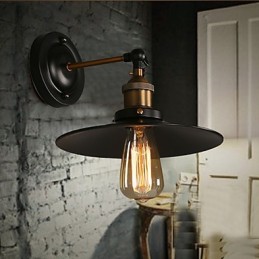 Luminária de parede criativa Nordic Light Single Head Black Umbrella, restaurando os antigos caminhos da luz