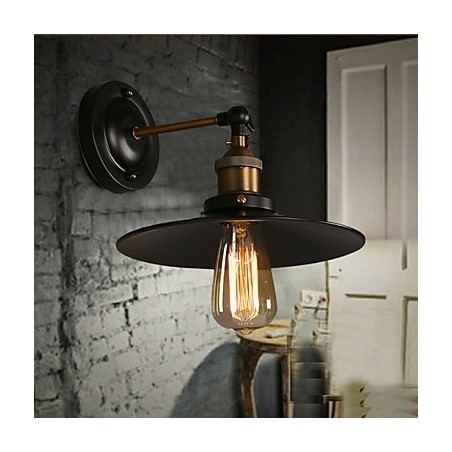 Luminária de parede criativa Nordic Light Single Head Black Umbrella, restaurando os antigos caminhos da luz Luminária de parede criativa Nordic Light Single Head Black Umbrella, restaurando os antigos caminhos da luz