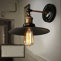 Luminária de parede criativa Nordic Light Single Head Black Umbrella, restaurando os antigos caminhos da luz