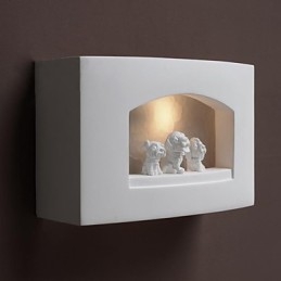 Luminária de parede de gesso criativa contemporânea e contratada para quarto Luminária de parede Luzes