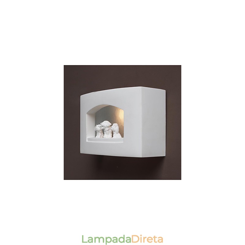 Luminária de parede de gesso criativa contemporânea e contratada para quarto Luminária de parede Luzes