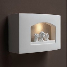 Luminária de parede de gesso criativa contemporânea e contratada para quarto Luminária de parede Luzes