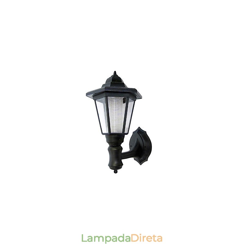 Caminho de jardim externo movido a energia solar, luz de parede de segurança, lâmpada de paisagem