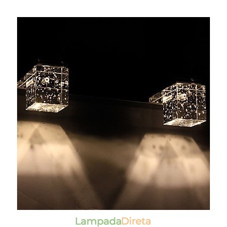 Luminária de parede moderna com cúpula de vidro bolha estilo espelho frontal Luminária de parede moderna com cúpula de vidro bolha estilo espelho frontal