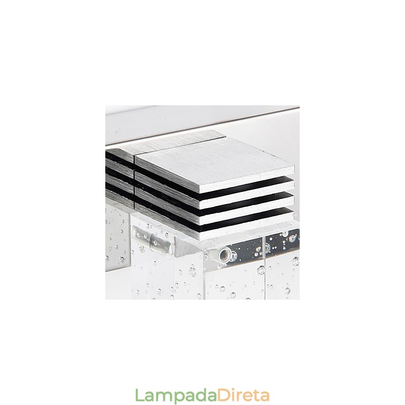 Luminária de parede moderna com cúpula de vidro bolha estilo espelho frontal