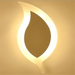 Criativo Simples Moda Moderna Acrílico Contraído Luminária de Parede Liga Pequenas Folhas Luz