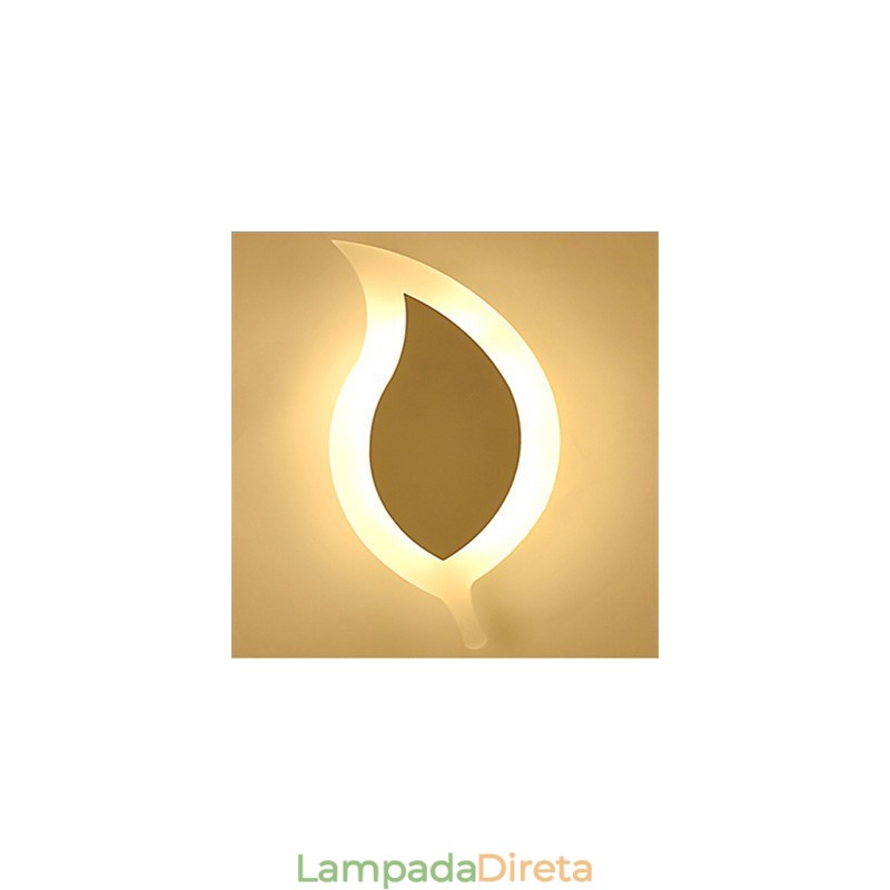 Criativo Simples Moda Moderna Acrílico Contraído Luminária de Parede Liga Pequenas Folhas Luz