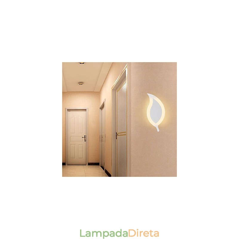 Criativo Simples Moda Moderna Acrílico Contraído Luminária de Parede Liga Pequenas Folhas Luz