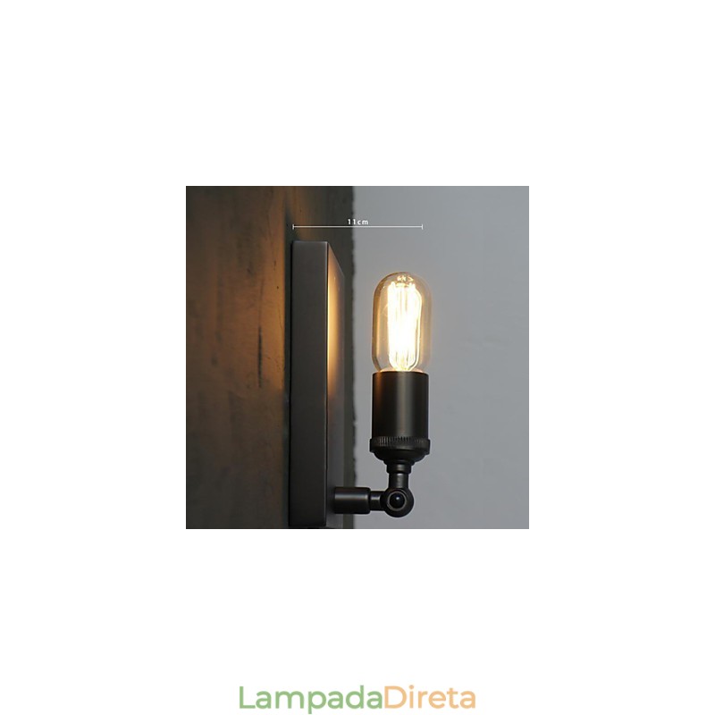 Contratado e criativo país industrial vento restaurando antigas formas Edison lâmpada de parede luz