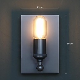 Contratado e criativo país industrial vento restaurando antigas formas Edison lâmpada de parede luz
