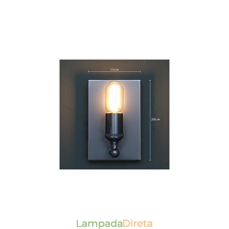 Contratado e criativo país industrial vento restaurando antigas formas Edison lâmpada de parede luz