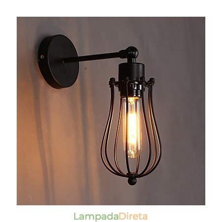 Luminária de parede decorativa de ferro forjado retrô com toranja e personalidade criativa Luminária de parede decorativa de ferro forjado retrô com toranja e personalidade criativa