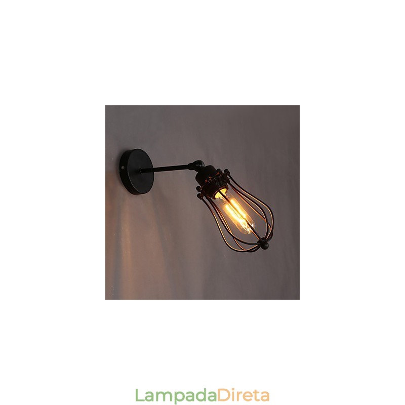 Luminária de parede decorativa de ferro forjado retrô com toranja e personalidade criativa