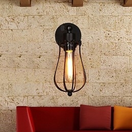 Luminária de parede decorativa de ferro forjado retrô com toranja e personalidade criativa