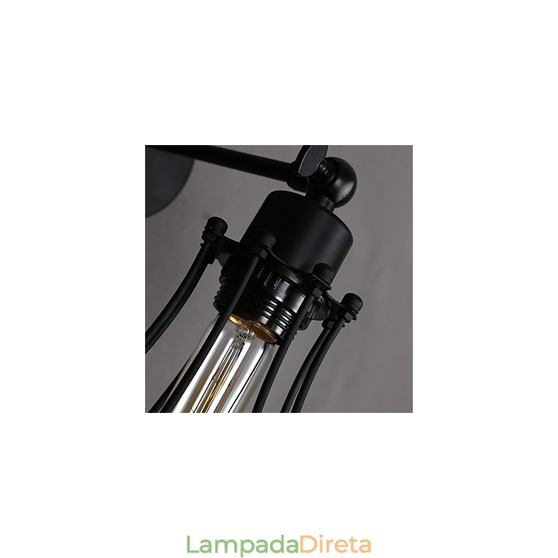 Luminária de parede decorativa de ferro forjado retrô com toranja e personalidade criativa