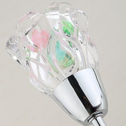 Flores criativas contemporâneas e contraídas Luzes de parede de cristal criativo