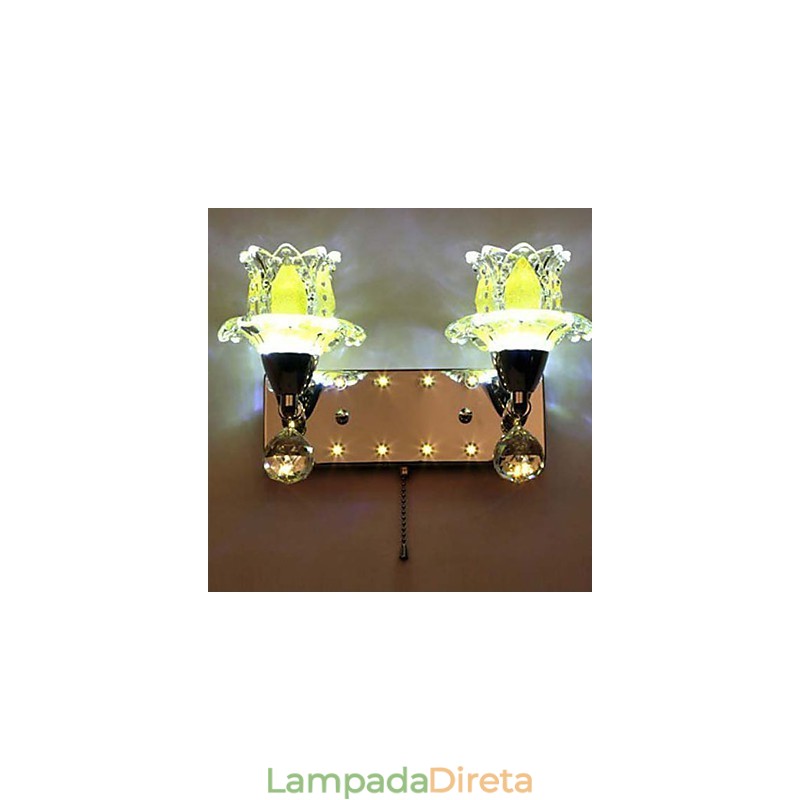 Luminária de parede de cristal criativa contemporânea e contratada