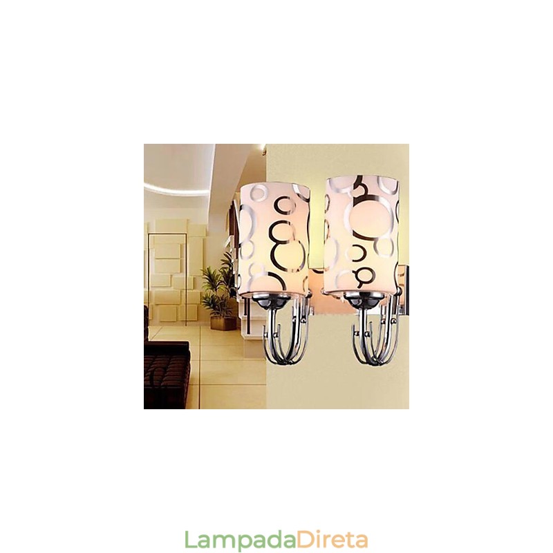 Luminária de parede de cristal criativa contemporânea e contratada